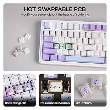 MechLands AJAZZ AK980 98% Mechanical Keyboard, BT5.0/USB-C